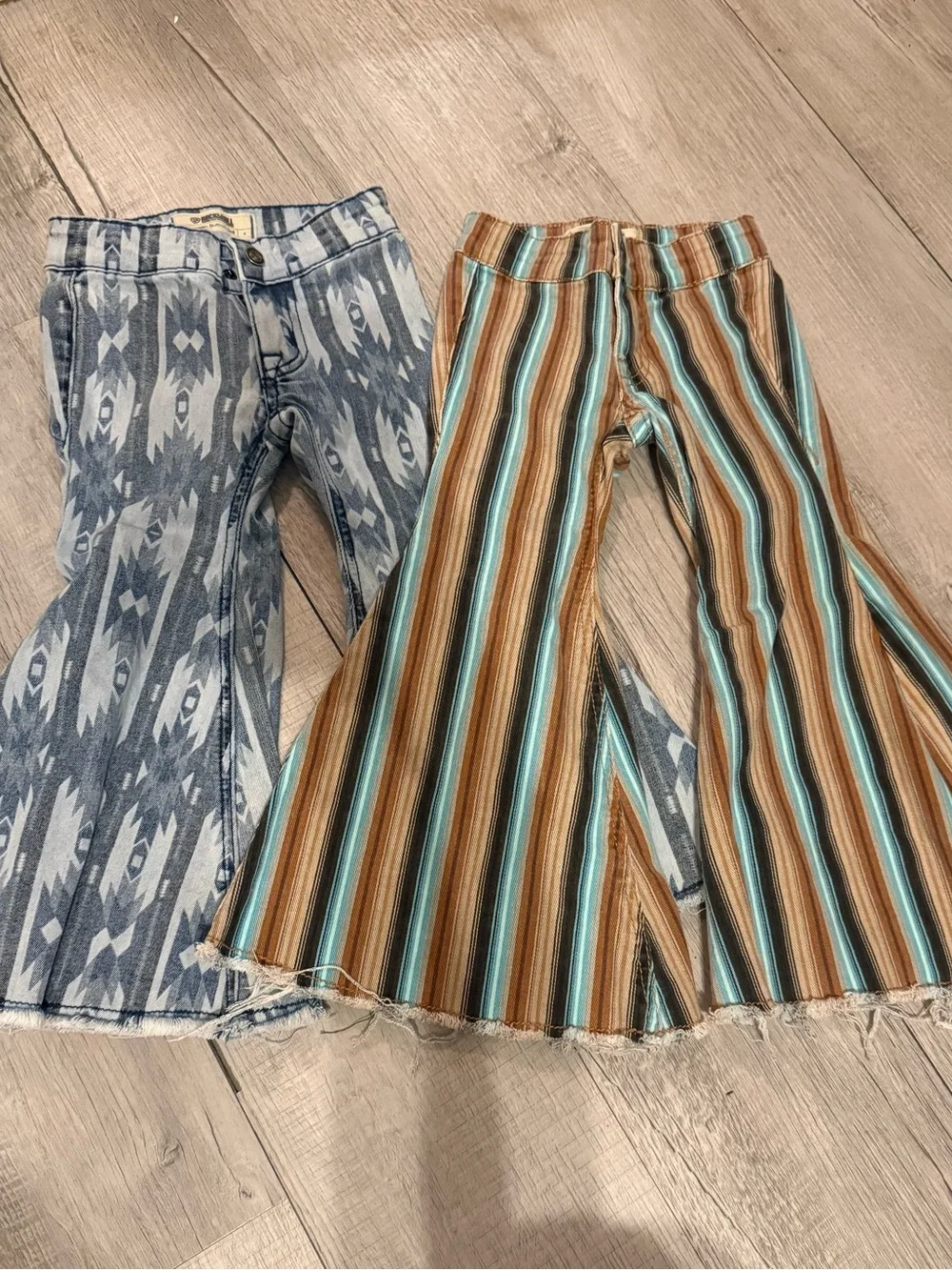 Girls 4t Western Flare Jeans Set Rock&Roll Denim
